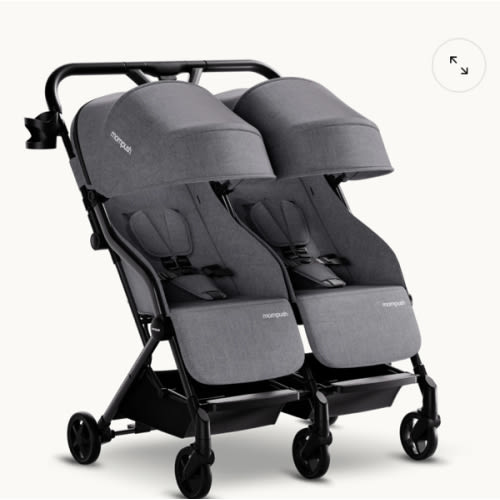 Mompush Lithe Lightweight Double Stroller For Infant and Toddler | Mompush