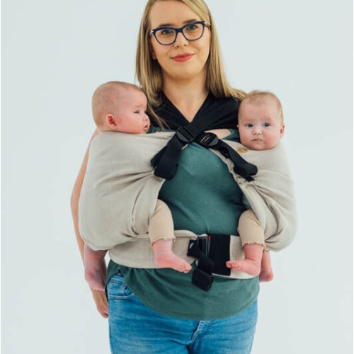 LennyTwin Carrier, Standard Size, broken-twill weave 100% cotton - PEANUT BUTTER