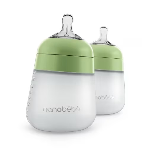 Flexy Silicone Baby Bottle - 9oz Sage