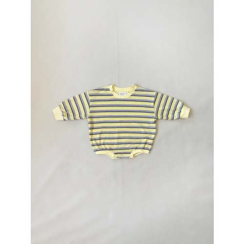 Mattie Stripe Cotton Bodysuit - Yellow Stripe