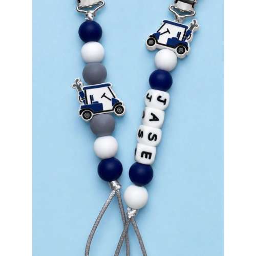BUNDLE Personalized Pacifier Clips, Baby Shower Gift, Golf