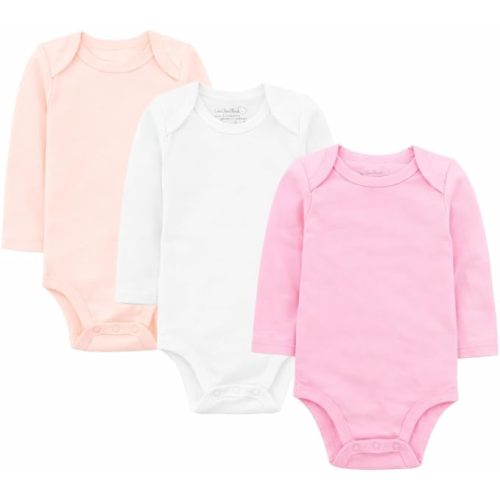 123 Bear Baby Long-Sleeve Bodysuits Multipack, Boy Girl, Newborn to 24M