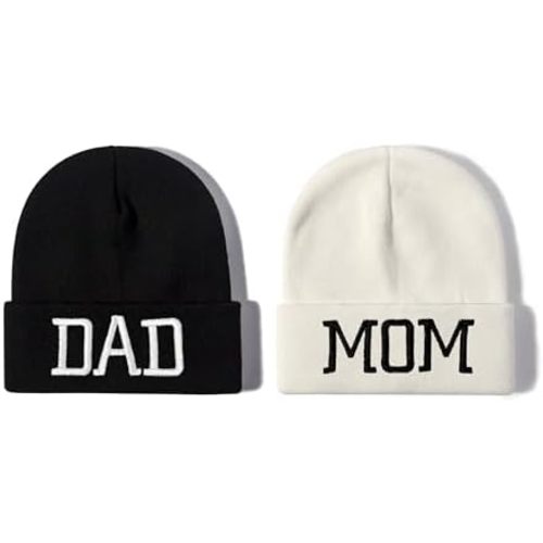 Mr Mrs Grandpa Grandma Dad Mom Hubby Wifey Beanie Hats