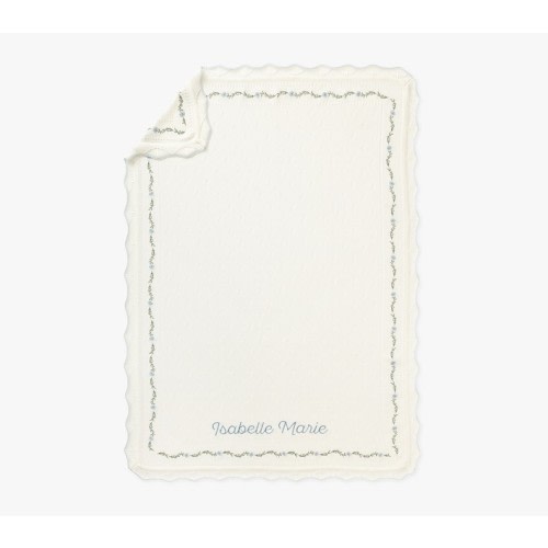 Aerin Floral Embroidered Pointelle Baby Blanket