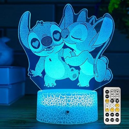 Gifts for Girls Cool Night Light with Timer Remote & Smart Touch 7 Colors Changing Dimmable Cool Room Decor Bedside Lamp for Bedroom Boys Girls