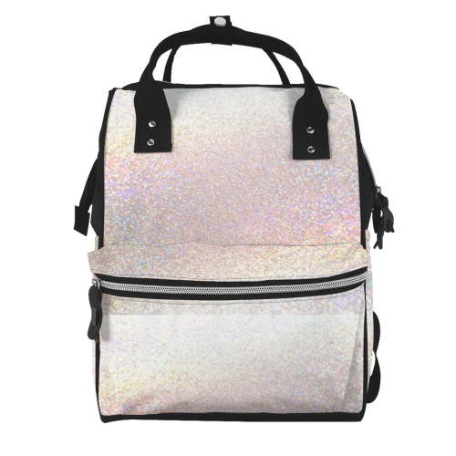 Daiia Glitter Light Pearl Large Capacity Baby Bag Waterproof Stylish Diaper Bag Mummy Backpack Adjustable Straps Diaper BagBaby Essentials Bag
