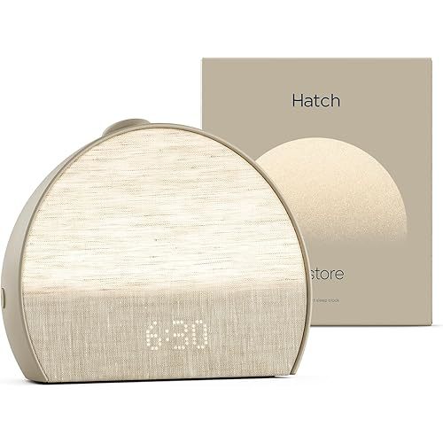 Hatch Restore 3 Sunrise Alarm Clock, Sound Machine, Smart Light (Greige) - White Noise, Screen-Free Sleep Routine