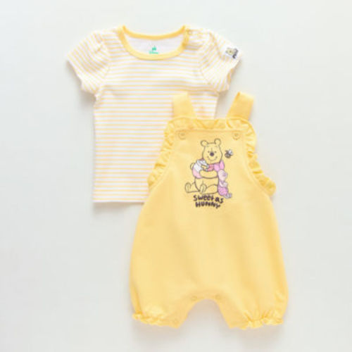 Disney Baby Girls 2-pc. Winnie The Pooh Shortall Set