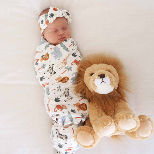 Safari Snuggles Oversized Swaddle Blanket
