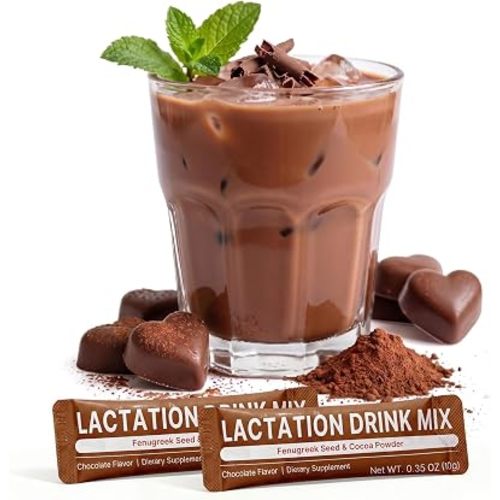 Temimar Lactation Drink Mix for Breastfeeding, Cocoa Flavor, 16 Count
