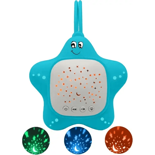 White Noise Machine for Baby with Star Projector | Sleep Aid Music for Nursery & Travel | Portable Sound Machine Lullabies for Infants, Toddlers, Kids