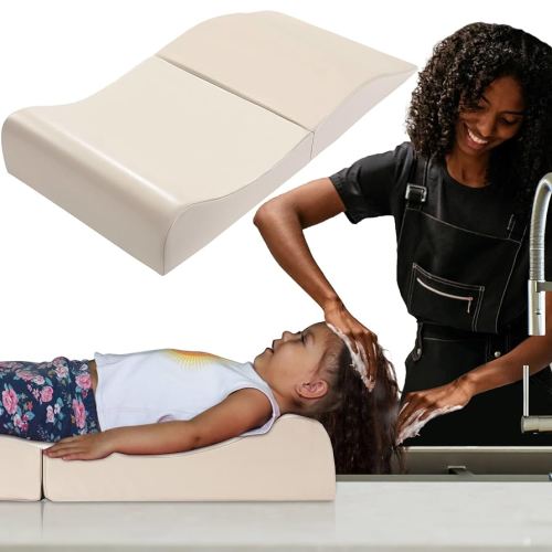 BALAPET Hair Washing Station for Kids,Shampoo Foam Mat for Children Ergonomic Comfortable Support Hair Washing Mat on Sink Portable Foldable Shampoo Buddy Basin Essentials, Patent Pending(Beige)