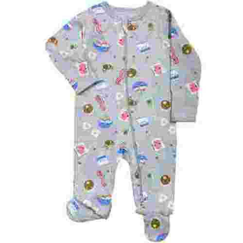 Wonder Nation Baby Gender Neutral Zip Front Footed Sleep N Play Pajamas, Sizes Preemie-6/9 Months