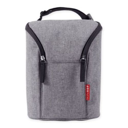 Skip*Hop® Grab & Go Double Bottle Bag in Heather Grey - HEATHER GREY