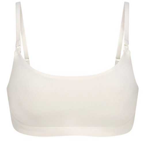 SKIMS COTTON JERSEY MATERNITY NURSING SCOOP BRALETTE | MARBLE | size M