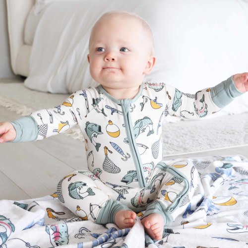 Catch of the Day Convertible Zip Romper