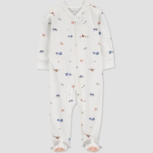 Carter's Just One You® Baby Farm Animals Sleep N' Play - White 3m