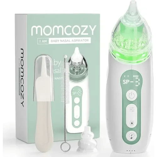 Momcozy Baby Nasal Aspirator, 3 Suction Levels Electric Nasal Aspirator for Baby, Portable Baby Nose Aspirator with Light Soothing and Music - TikTok Shop