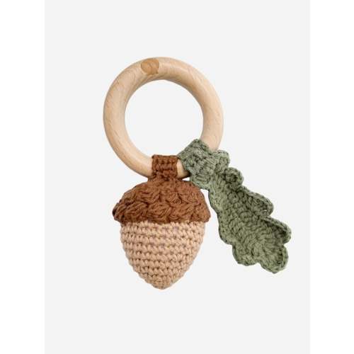Acorn Crochet Rattle Teether