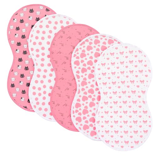 sleepyturtle Pack of 5,Baby Burp Cloths,Soft and Absorbent,Unisex,Easy to Use