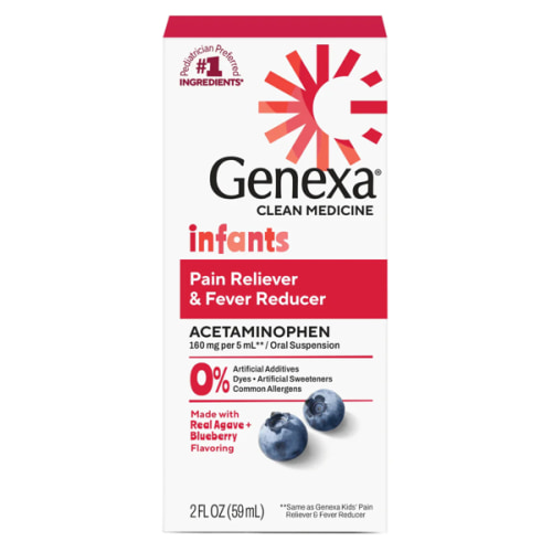 Infants' Acetaminophen Pain & Fever Blueberry Oral Suspension – Genexa