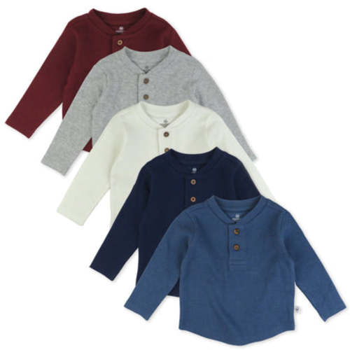 5-Pack Waffle Henley | Honest Baby Clothing