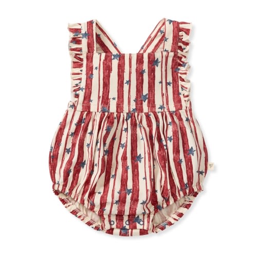 Stars & Stripes Baby Girl Bubble Romper
