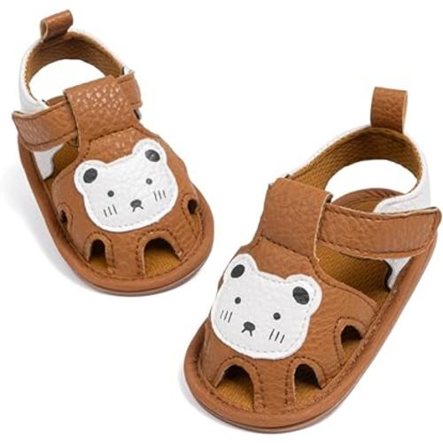 Meckior Baby Infant Boy Girl Sandals Newborn Non-Slip Soft Rubber Sole Sandals for Baby Boys Open-Toe Outdoor Casual Summer First Walkers Shoes