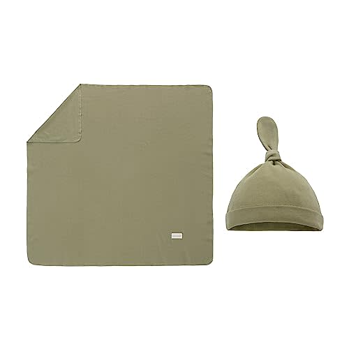 Miracle Baby Swaddle Blanket and Hat Set, Newborn Swaddle Wrap, Receiving Blankets, Burping Cloth & Stroller Cover, Perfect for Boys Girls