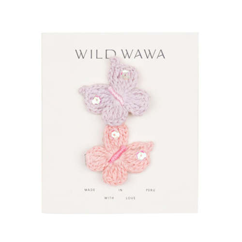 Crochet Clip Set in Butterfly Kiss