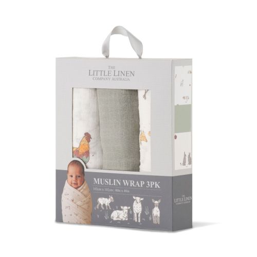 Little Linen Muslin Wraps 3Pk – Baby On The Move