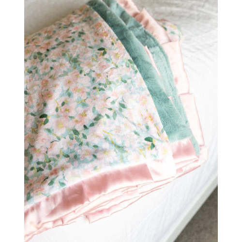 Blushing Blue Blanket | Minky Couture