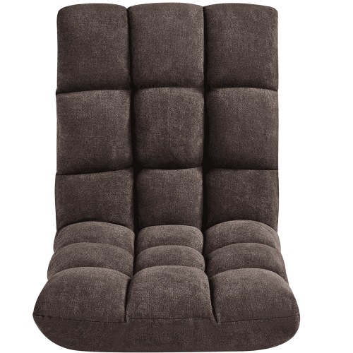 Alden Design Floor Sofa Chair with 14 Adjustable Positions, Brown