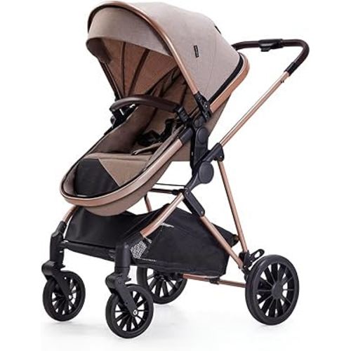 Infant Newborn Baby Stroller - 2 in 1 Pram Stroller with Reversible Seat, for 0-36 Months Babies