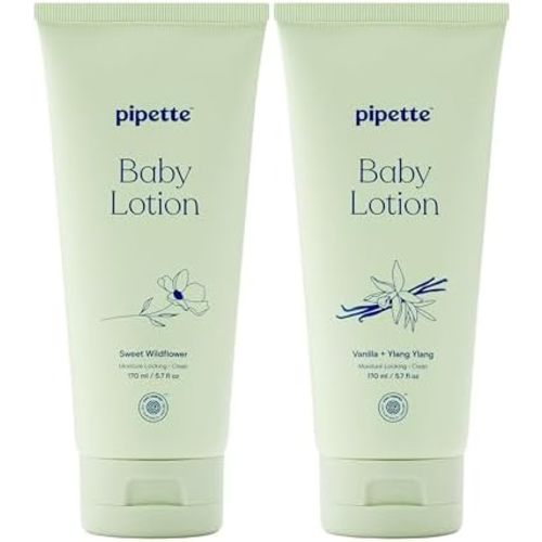 Pipette Baby Lotion Duo, Sweet Wildflower + Vanilla, 5.7 fl oz (Pack of 2)