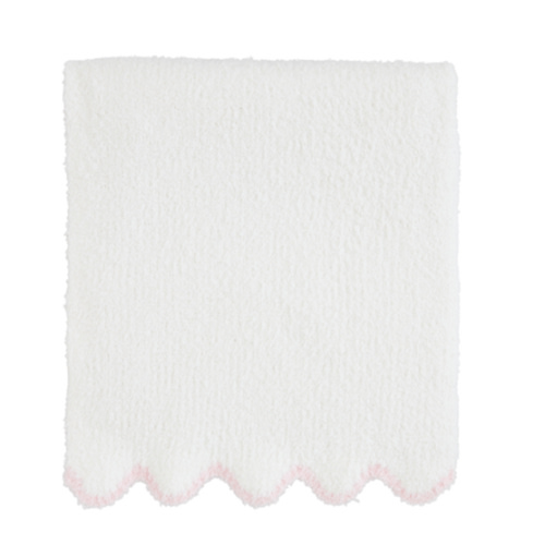 Pink Scallop Chenille Blanket