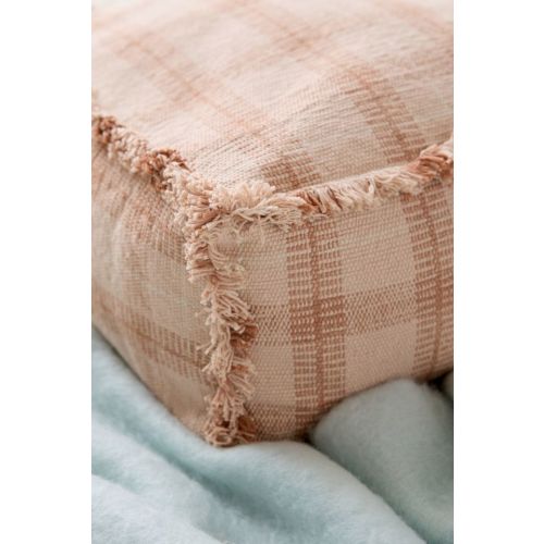 Lorena Canals Handloom Tartan Patterned Floor Pouf