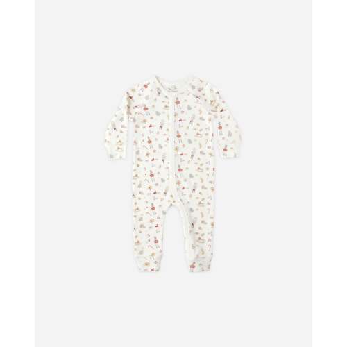 Organic Long John Pajamas || Festive – Rylee + Cru