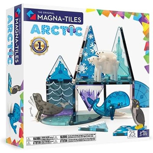 MAGNA-TILES Arctic Animals 25-Piece Magnetic Construction Set, The ORIGINAL Magnetic Building Brand