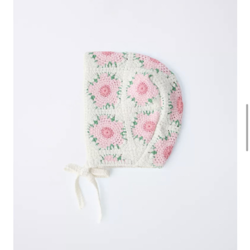 CROCHET FLOWER BONNET - Ecru | ZARA United States