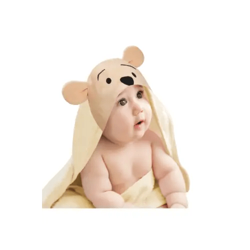 Disney Baby Winnie the Pooh Cotton Hooded Baby Bath Towel