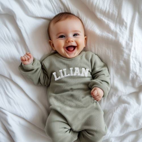 Custom Puff Name Baby Sweatshirt Bodysuit, Personalized Bubble Romper, Baby Shower Gift, Minimalist Baby Birthday, Baby Christmas Gift