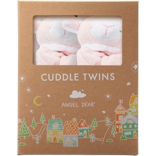 Angel Dear - Pink Lamb, Cuddle Twins Blankie Set Pack of 2
