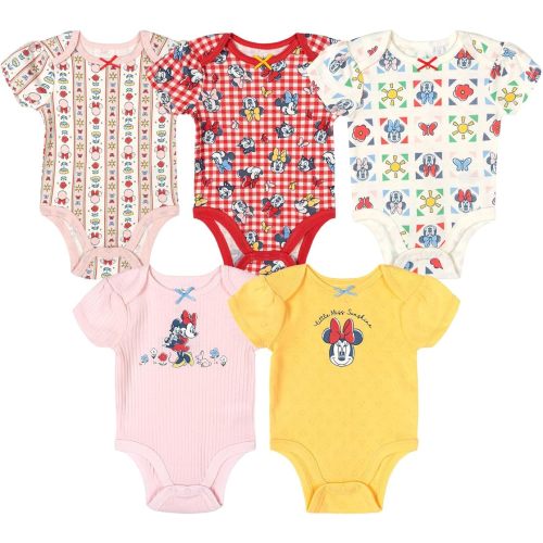 Disney Classics The Aristocats Lion King Winnie the Pooh Pixar Toy Story Baby Girls 5 Pack Bodysuits Newborn to Infant