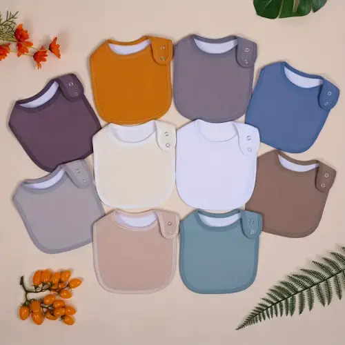 10pcs baby bibs boys girls soft breathable muslin adjustable - Temu