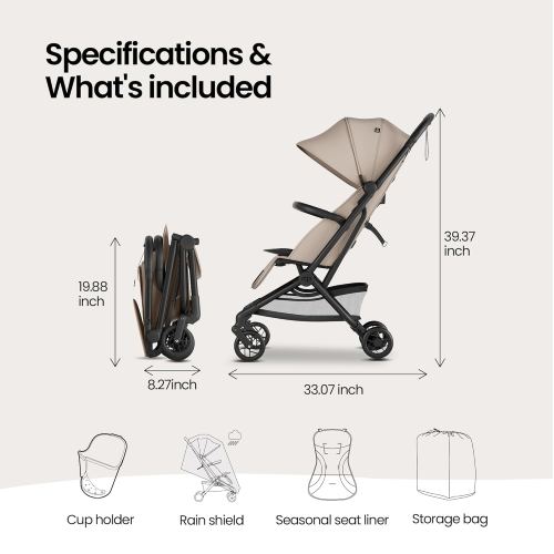 Mompush Velo Lightweight Travel Stroller