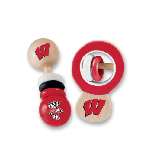 Wisconsin Badgers NCAA Wood Rattle 2-Pack | MasterPieces®