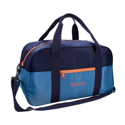 Astor Blue/Navy/Orange Duffle Bag | Pottery Barn Kids