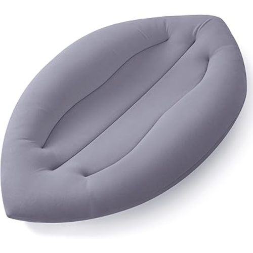 Baby Lounger for Newborn: Skin-Friendly & Breathable for 0-12 Months Infant Tummy Time Playtime & Diaper Changes - Portable & Lightweight Cushion for New Parents (Gray)