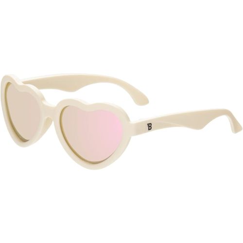 Babiators Polarized Hearts: Sweet Cream | Rose Gold Mirrored Lenses | Ages 0-2